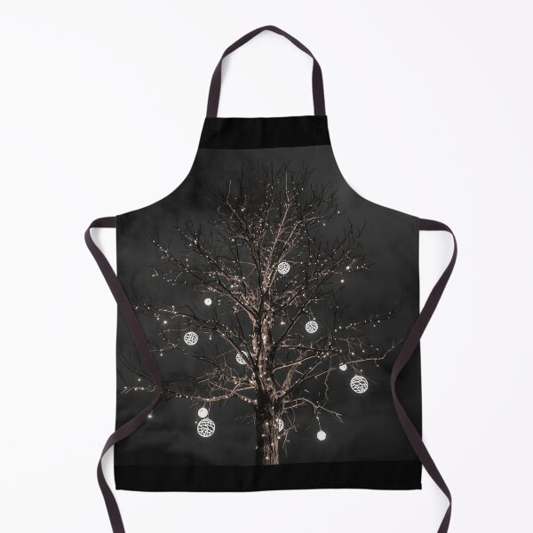 Item preview, Minimalist Night Tree with Glowing Lights and Hanging Ornaments designed and sold by PixelVibe782.