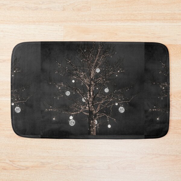 Item preview, Minimalist Night Tree with Glowing Lights and Hanging Ornaments designed and sold by PixelVibe782.