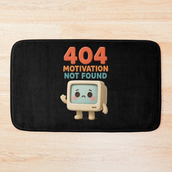 Item preview, Cute Retro Tech Error - 404 Motivation Not Found | Kawaii Workplace Gift Art designed and sold by Moons Studio.