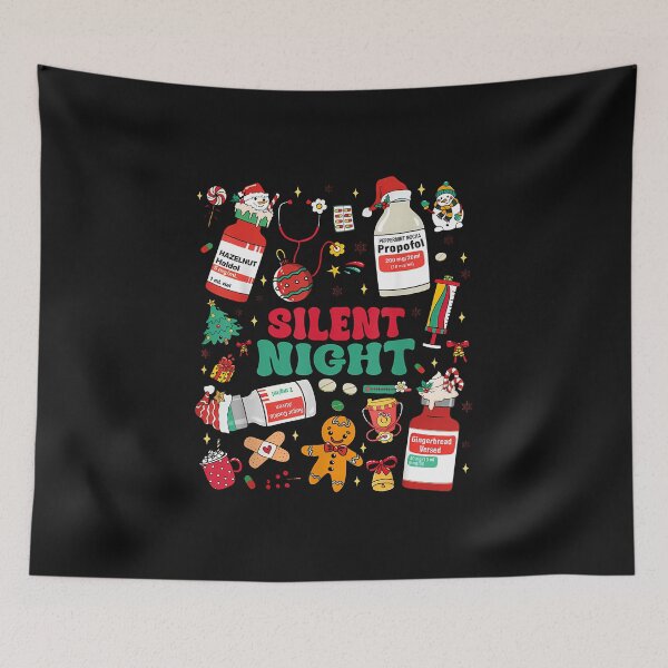 Item preview, Retro Propofol Silent Night Icu Nurses Funny Merry Christmas designed and sold by MOHITSALVI.