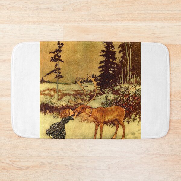 Item preview, Gerda and the Reindeer – Vintage Fairy-Tale Illustration by Edmund Dulac designed and sold by Art Outlaws.