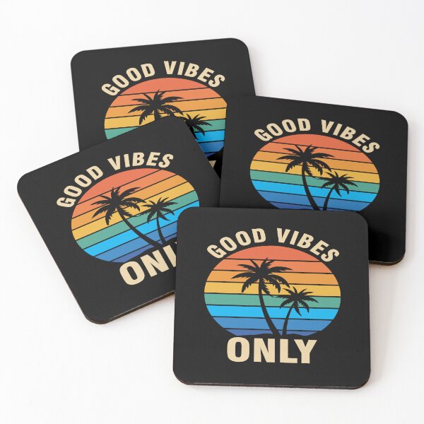 Item preview, Good Vibes Only – Retro Sunset Palm Tree Vintage Beach T-Shirt designed and sold by doffstory.