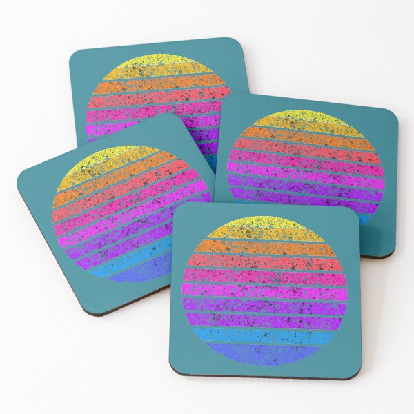 Item preview, Retro Sunset Splatter: Abstract Rainbow Stripes designed and sold by thechoice1.