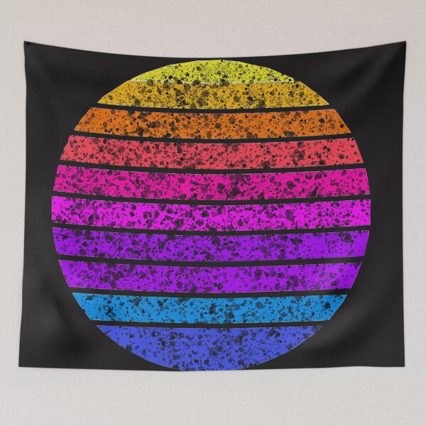 Item preview, Retro Sunset Splatter: Abstract Rainbow Stripes designed and sold by thechoice1.