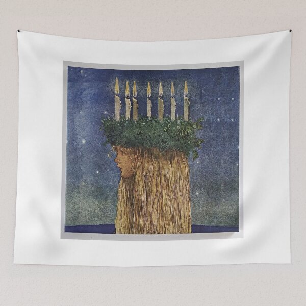 Item preview, St. Lucia – Enchanting Nordic Fairy-Tale Illustration by John Bauer designed and sold by Art Outlaws.