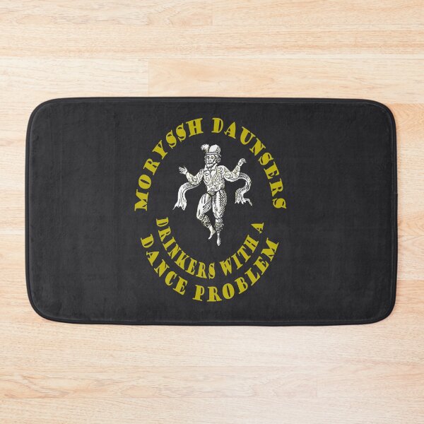 Item preview, Moryssh Daunsers Old English Drinkers With A Dance Problem Yellow Text designed and sold by taiche.