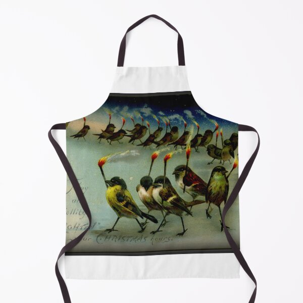Item preview, Victorian Birds with Torches – Whimsical Vintage Holiday Illustration designed and sold by Art Outlaws.