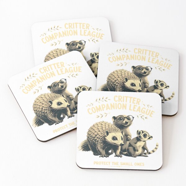 Item preview, Pangolin Mole Lemur Retro Wildlife Illustration – Critter Companion League Design designed and sold by BankMano.