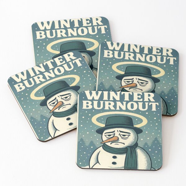 Item preview, Sad Snowman Symbolizes Winter Burnout designed and sold by Mindful56.