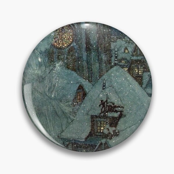 Item preview, The Snow Queen Flies Through the Winter Night (1911) – Edmund Dulac Vintage Fairy-Tale Illustration designed and sold by Art Outlaws.