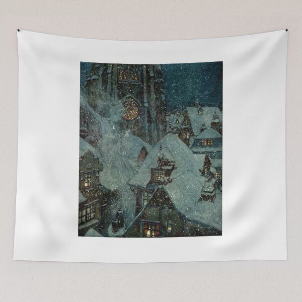 Item preview, The Snow Queen Flies Through the Winter Night (1911) – Edmund Dulac Vintage Fairy-Tale Illustration designed and sold by Art Outlaws.