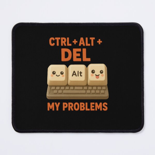 Item preview, Cute Funny Computer Humor - Ctrl Alt Del My Problems | Kawaii Workplace Gift Art designed and sold by Moons Studio.