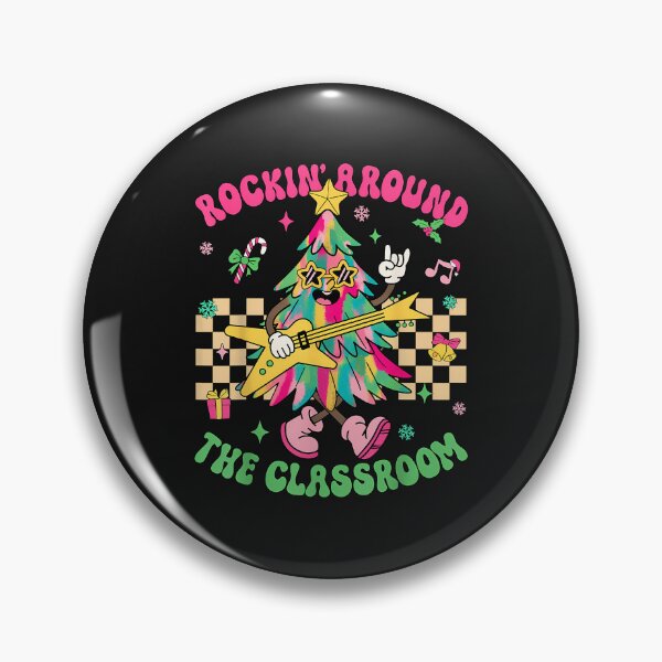 Item preview, Groovy Teacher Christmas Rockin' Around The Classroom Kids designed and sold by cawtoon.