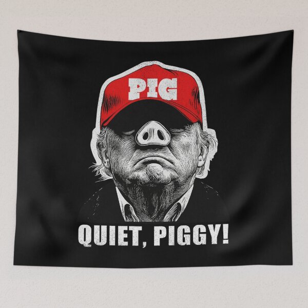 Item preview, Quiet, Piggy Anti Trump designed and sold by Miarsabhoul.