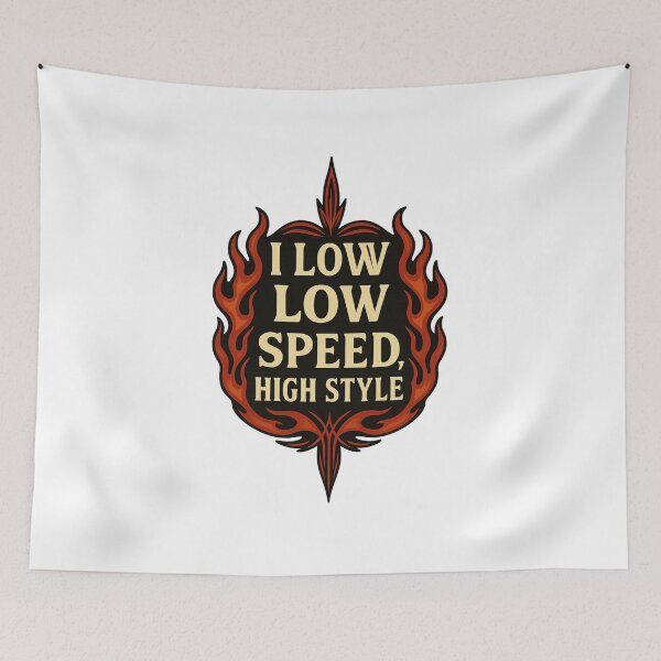 Item preview, I Low Low Speed High Style – Lowrider Flame Art Car Culture Slow & Low designed and sold by Fleetwood1994.