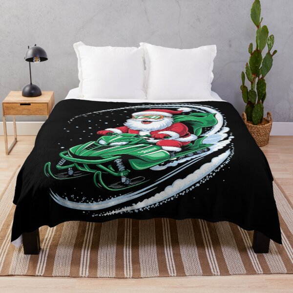 Item preview, Santa Riding a Snowmobile Winter Sports Christmas designed and sold by LunaCrazeArt.