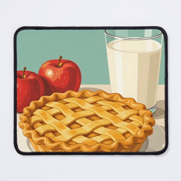 Item preview, American apple pie and glass of milk  Comfort Foods designed and sold by Ponted.
