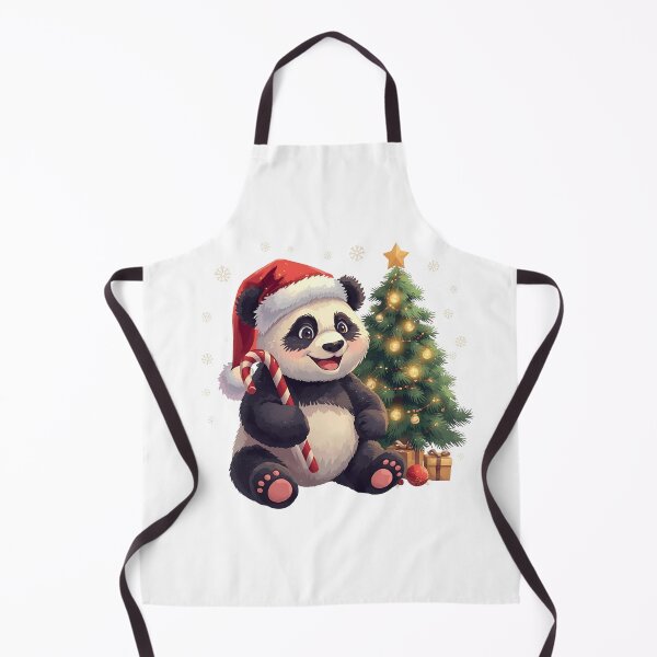 Item preview, Cute Christmas Panda with Santa Hat & Tree - Adorable Holiday Art designed and sold by flagshiptee.