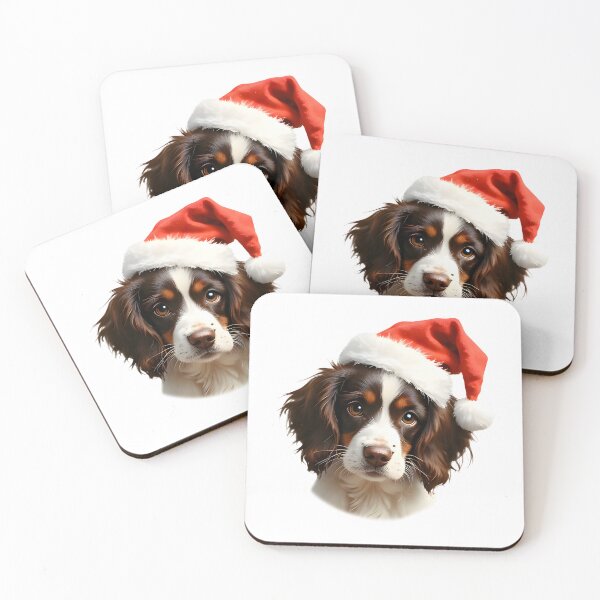 Item preview, Spaniel Christmas Portrait designed and sold by debbiedoodarday.