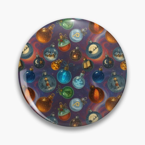 Item preview, Fantasy Christmas Ornament Seamless Pattern designed and sold by AlcheArtsStudio.