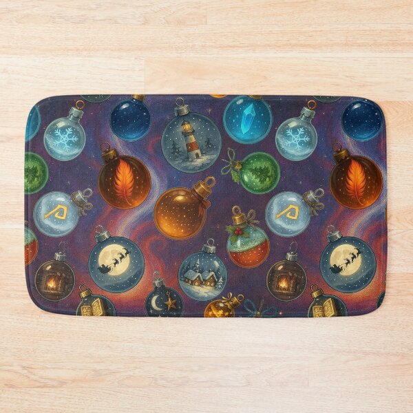 Item preview, Fantasy Christmas Ornament Seamless Pattern designed and sold by AlcheArtsStudio.