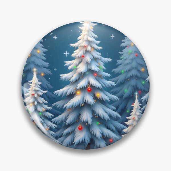 Item preview, Frosted white and icy blue Christmas trees designed and sold by BDLdesigns.