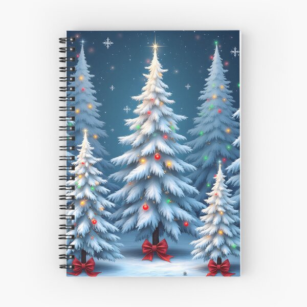 Item preview, Frosted white and icy blue Christmas trees designed and sold by BDLdesigns.