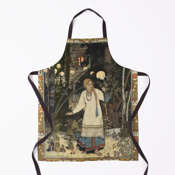 Item preview, Vasilisa the Beautiful at the Hut of Baba Yaga – Ivan Bilibin Russian Fairy-Tale Illustration designed and sold by Art Outlaws.