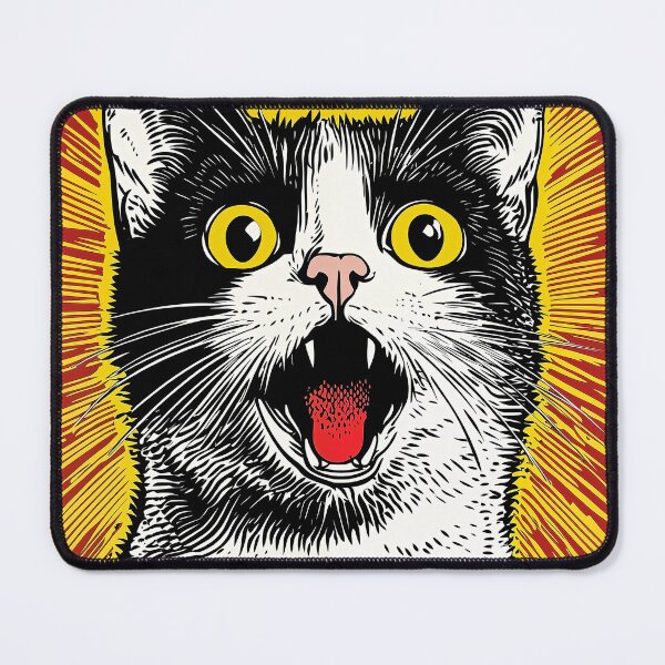 Item preview, Surprised Cat Pop Art Illustration designed and sold by PetsArt.