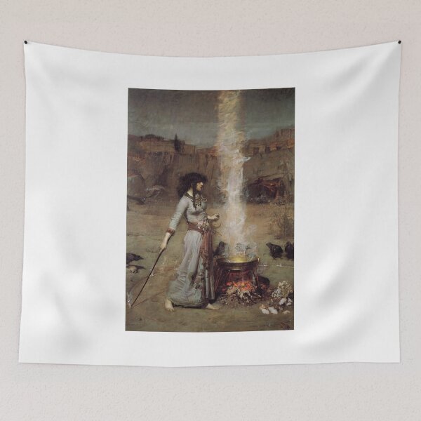 Item preview, The Magic Circle – John William Waterhouse Pre-Raphaelite Occult Masterpiece (1886) designed and sold by Art Outlaws.