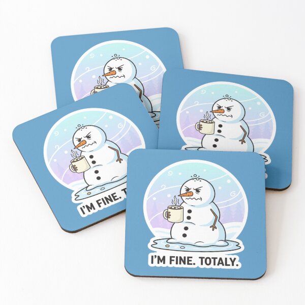 Item preview, Melting Snowman Sarcastic Cocoa Mood designed and sold by PrintBreeze.