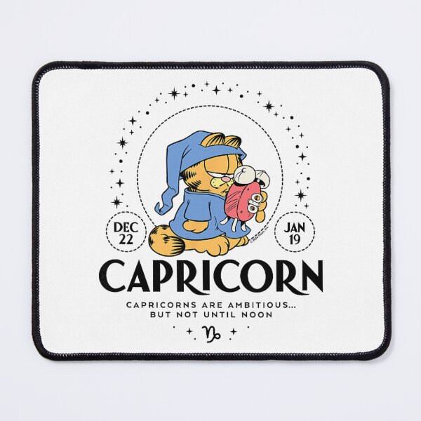 Item preview, Garfield Capricorn Zodiac Art – Funny Sleepy Horoscope Illustration designed and sold by Yareli Jonathon.