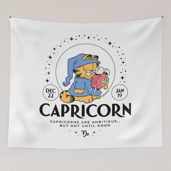 Item preview, Garfield Capricorn Zodiac Art – Funny Sleepy Horoscope Illustration designed and sold by Yareli Jonathon.