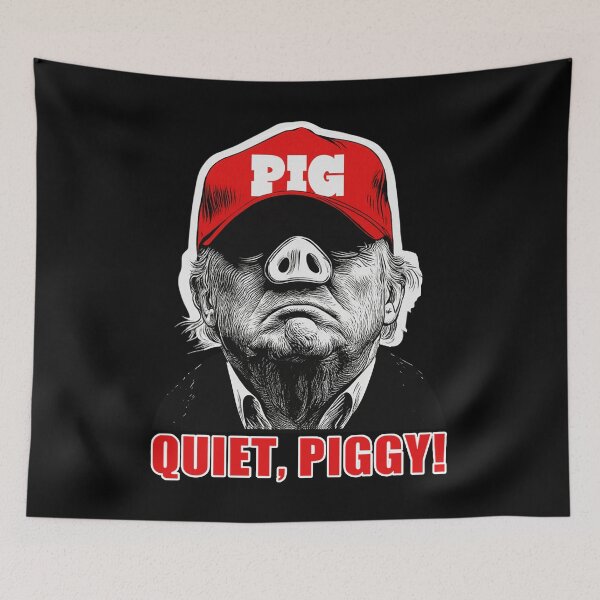 Item preview, Quiet Piggy - Anti Trump designed and sold by Miarsabhoul.