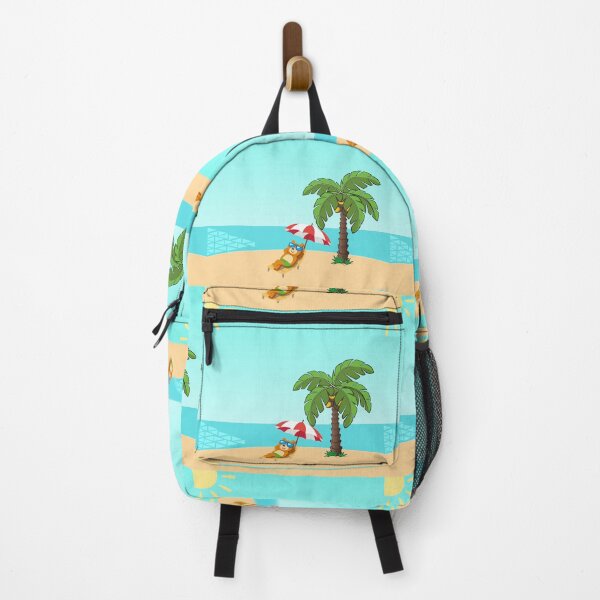 Item preview, Cute Bear Relaxing on the Beach – Summer Vacation Illustration designed and sold by katerin17.