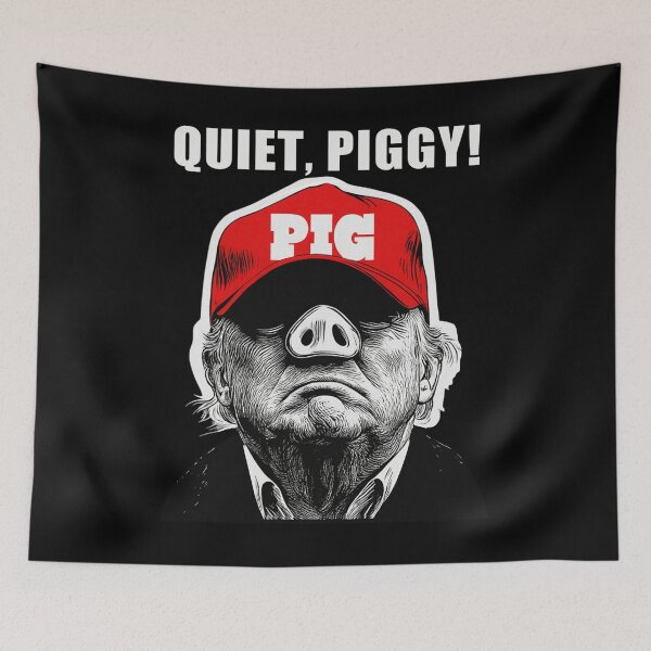 Item preview, Quiet Piggy - Anti Trump designed and sold by Miarsabhoul.
