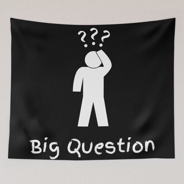 Item preview, Big Question | Black and White Design designed and sold by AkithSelling.