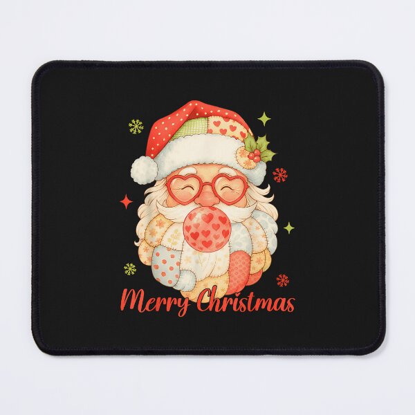 Item preview, Merry Christmas Patchwork Santa Claus Face Vintage Xmas designed and sold by grumpzara.