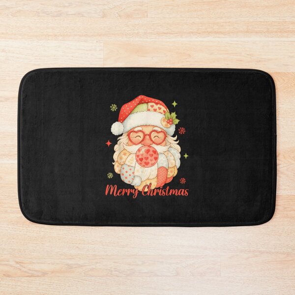 Item preview, Merry Christmas Patchwork Santa Claus Face Vintage Xmas  designed and sold by grumpzara.