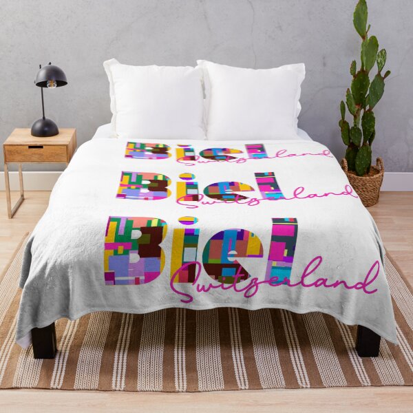 Item preview, Biel, Switzerland, Vibrant Abstract City Typography Art designed and sold by Wanderful-roads.