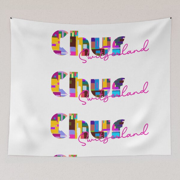 Item preview, Chur, Switzerland, Vibrant Abstract City Typography Art designed and sold by Wanderful-roads.