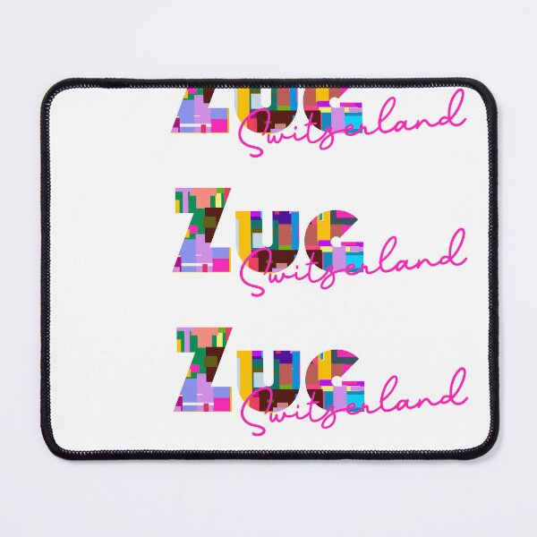 Item preview, Zug, Switzerland, Vibrant Abstract City Typography Art designed and sold by Wanderful-roads.