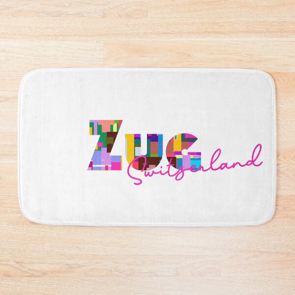 Item preview, Zug, Switzerland, Vibrant Abstract City Typography Art designed and sold by Wanderful-roads.