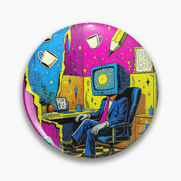 Item preview, TV Head Businessperson in Melting Cubicle designed and sold by PictorialWhimsy.