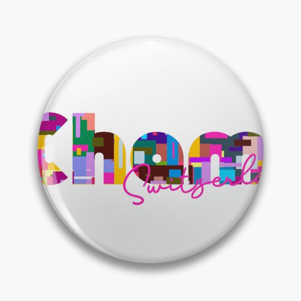 Item preview, Cham, Switzerland, Vibrant Abstract City Typography Art designed and sold by Wanderful-roads.