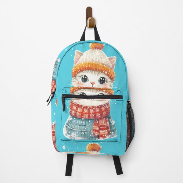 Item preview, Cute Winter Kitten in Cozy Hat & Scarf Illustration designed and sold by Kruti Collection.