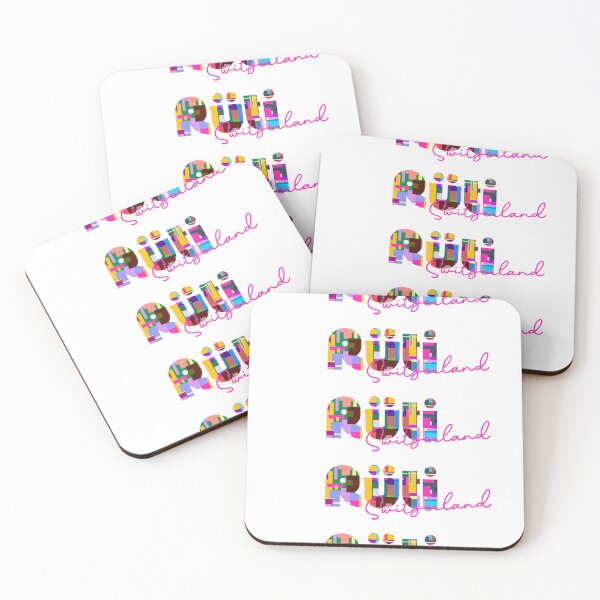 Item preview, Rüti, Switzerland, Vibrant Abstract City Typography Art designed and sold by Wanderful-roads.