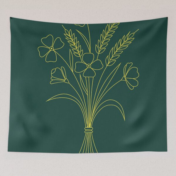 Item preview, The Botanical Gold (Emerald & Gold Wildflowers) designed and sold by SineCreatives.