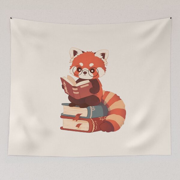 Item preview, Red Panda Reading Book designed and sold by xiao xuans.