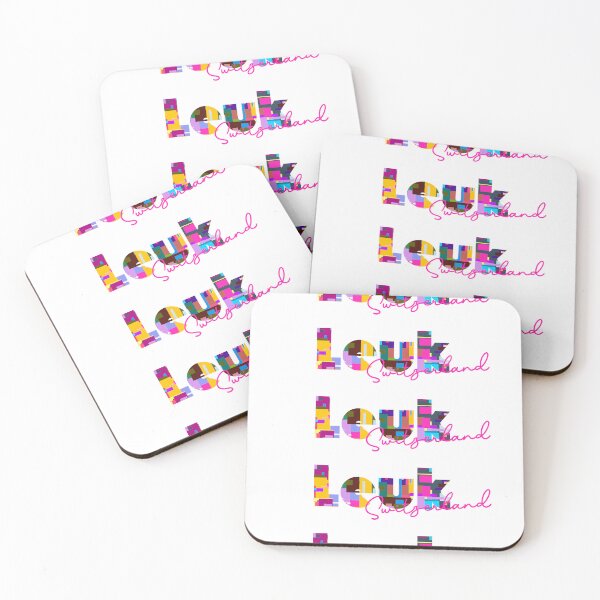 Item preview, Leuk, Switzerland, Vibrant Abstract City Typography Art designed and sold by Wanderful-roads.